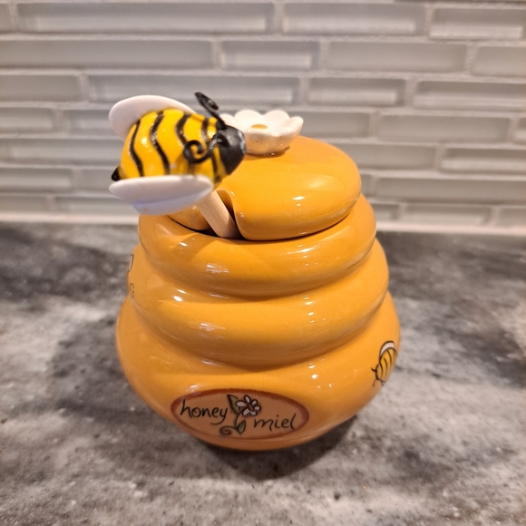 Joie Kitchen Joie Honey Jar And Dipper Beehive Bee New